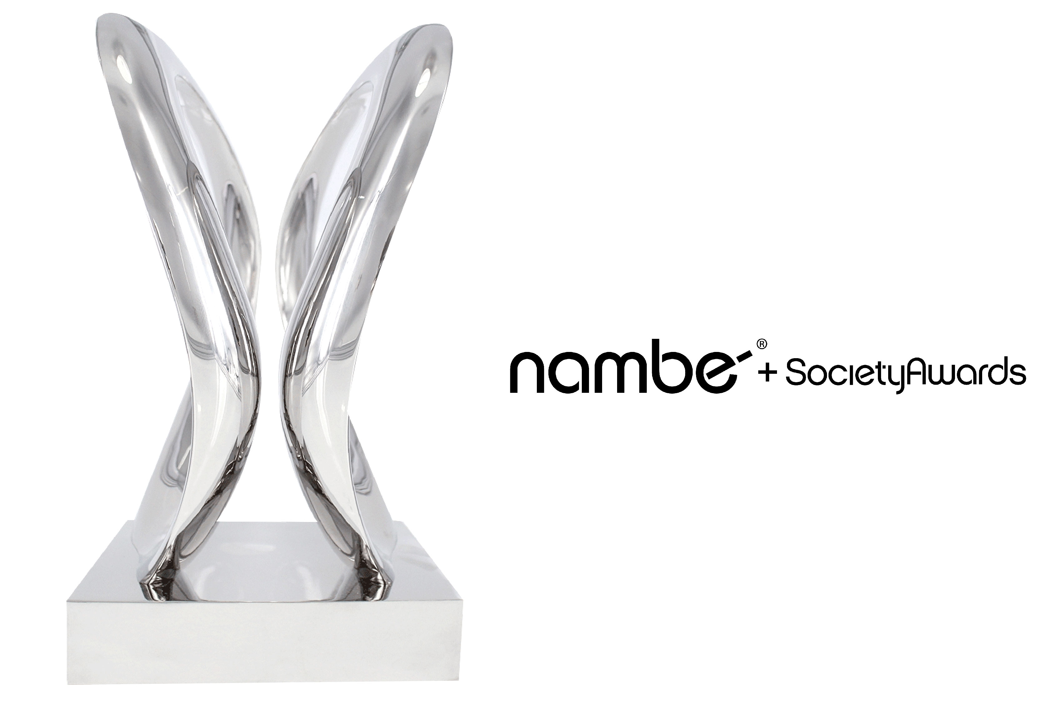 Front view of Nambé Tempo designer award and collaborative logo