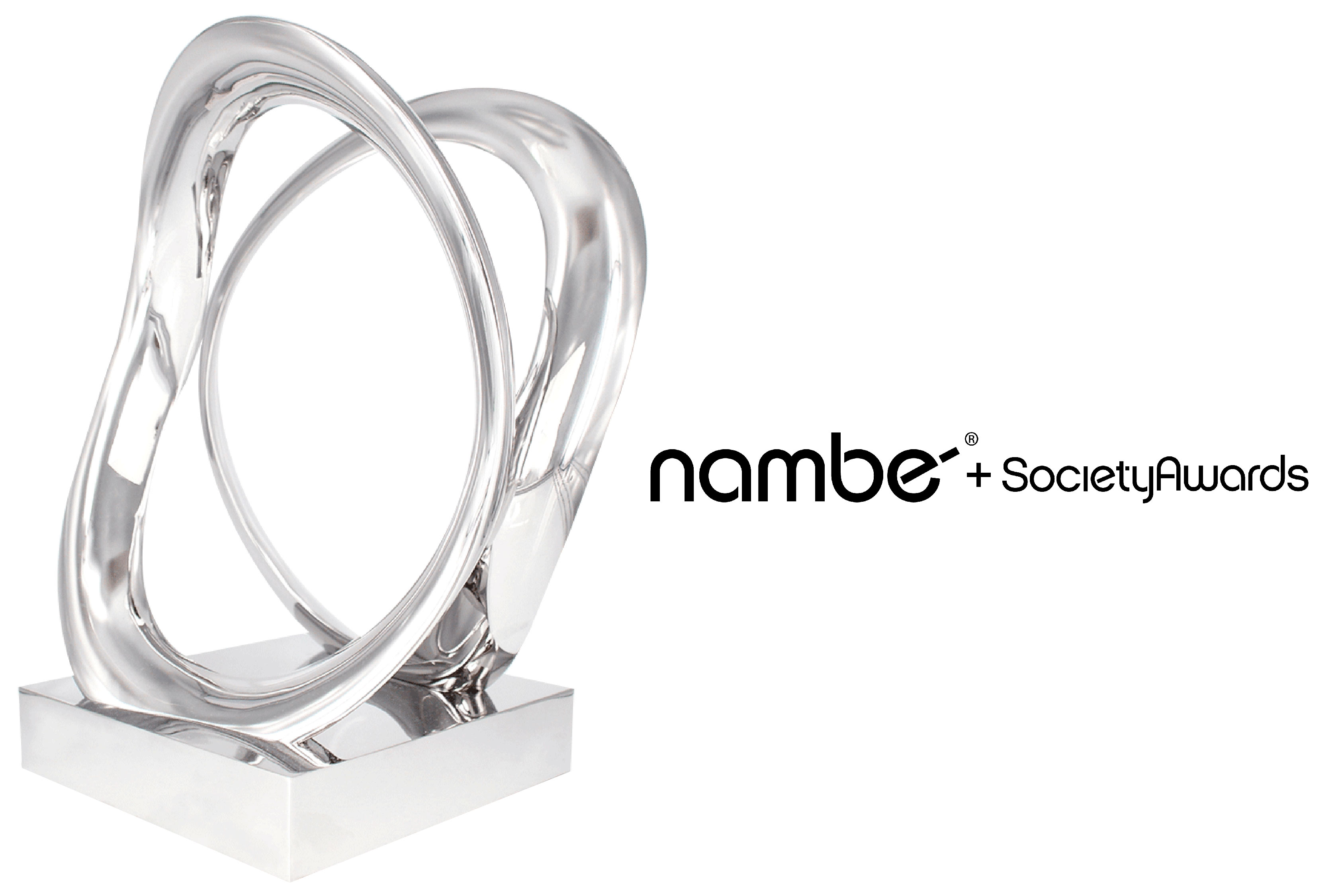 Close up of Nambé + Society Awards Tempo trophy