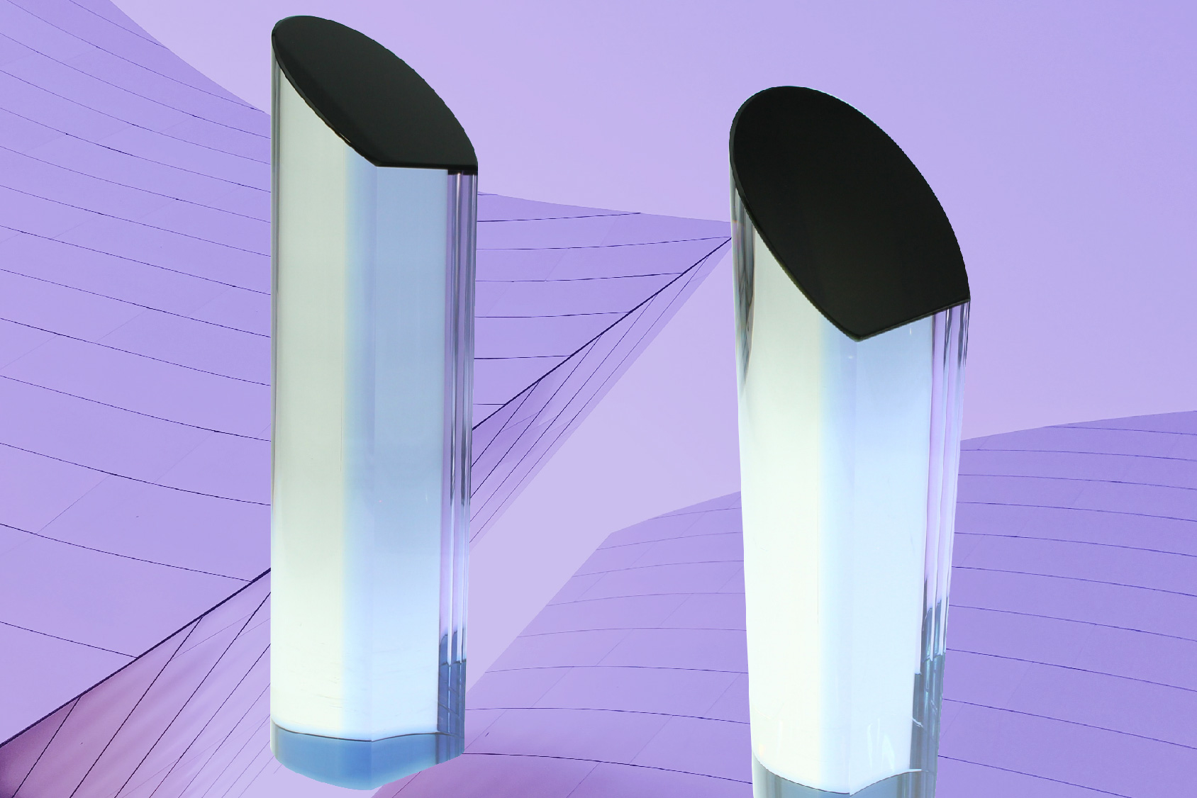 Century Crystal Cylinder trophy by Society Awards