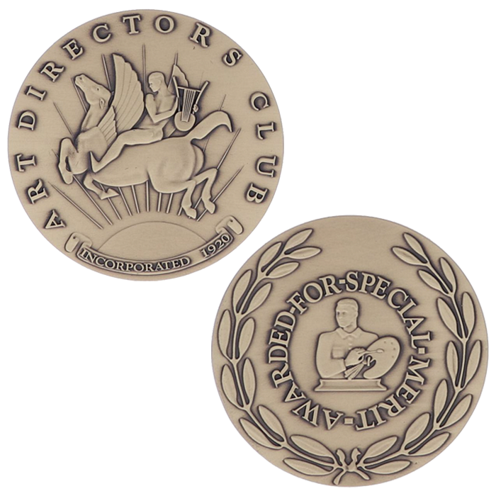 Paul Manship Medal for the Art Director Club Awards minted by Society Awards