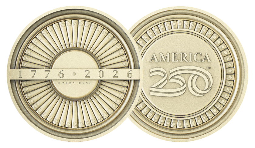 America250 Commemorative Medal 1 The Foundation made of bronze by Society Awards