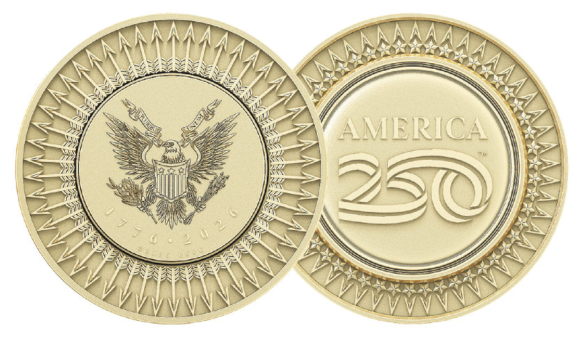 America250 Commemorative Medal 4 The Progress made of bronze by Society Awards