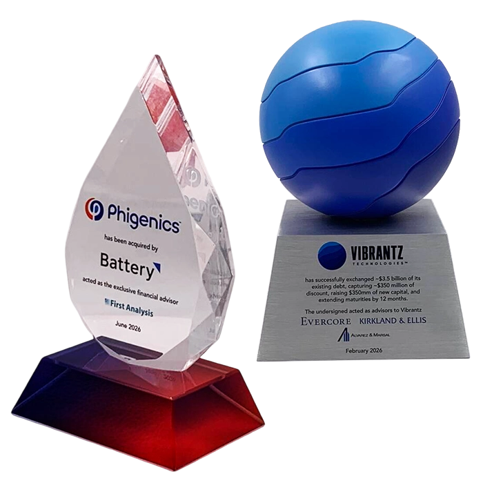 custom deal toys made with crystal and stone by Society Awards Finance Group