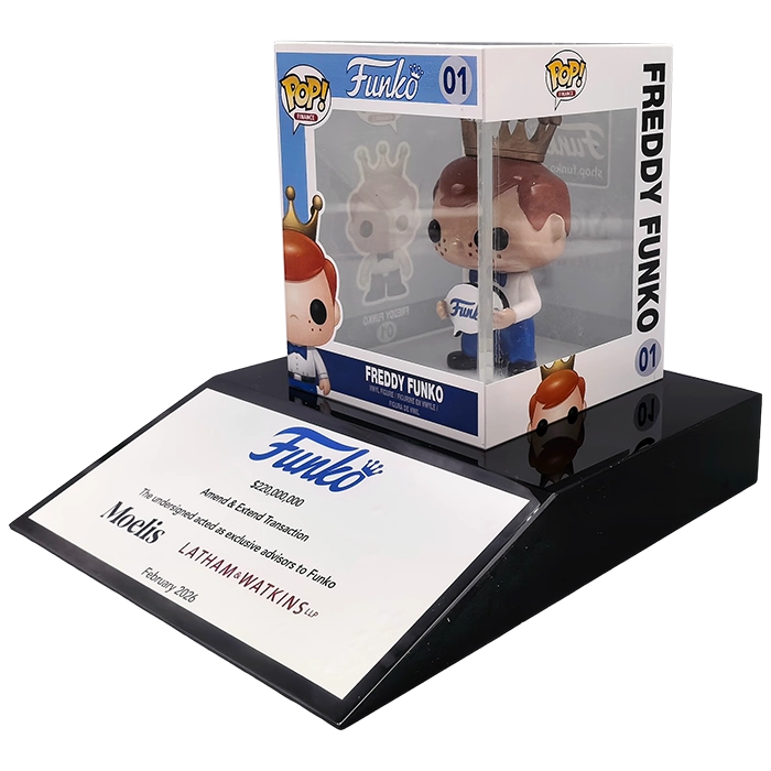 custom deal toy made to look like a Funko Pop with Freddy Funko created by Society Awards Finance Group