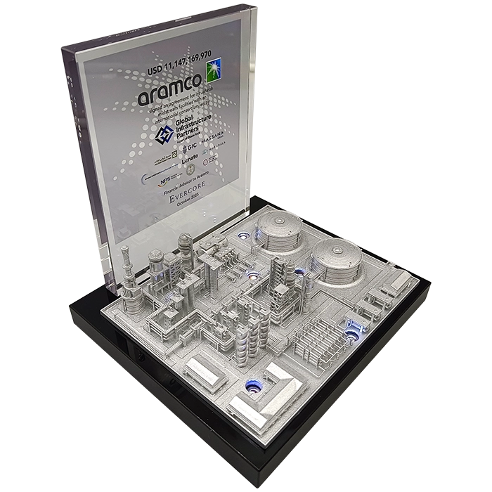 Custom Deal Toy and Financial Tombstone for an energy industry deal