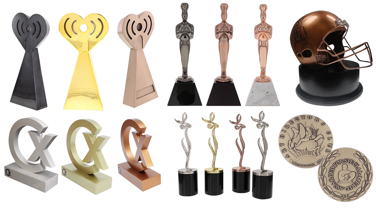 Luxury awards and custom trophies and medals created by Society Awards for many industries