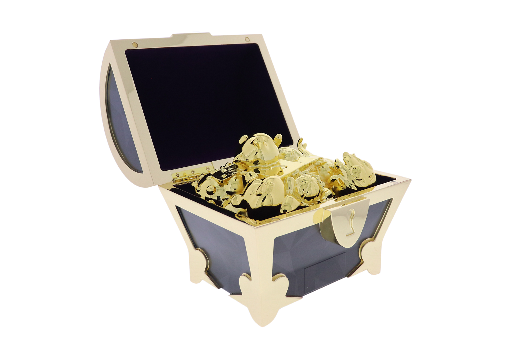 Black and gold milestone chest that is open to reveal gold | Society Awards