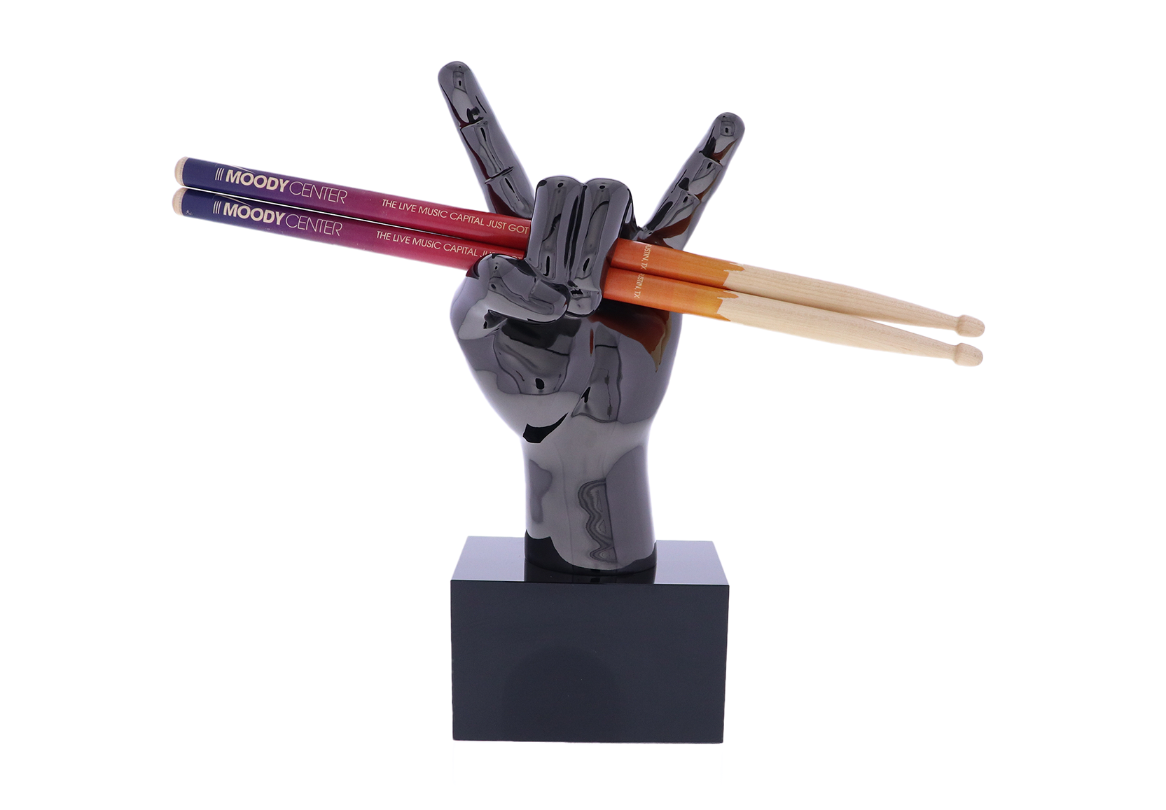 Custom Rocker hand holding drumsticks | Society Awards