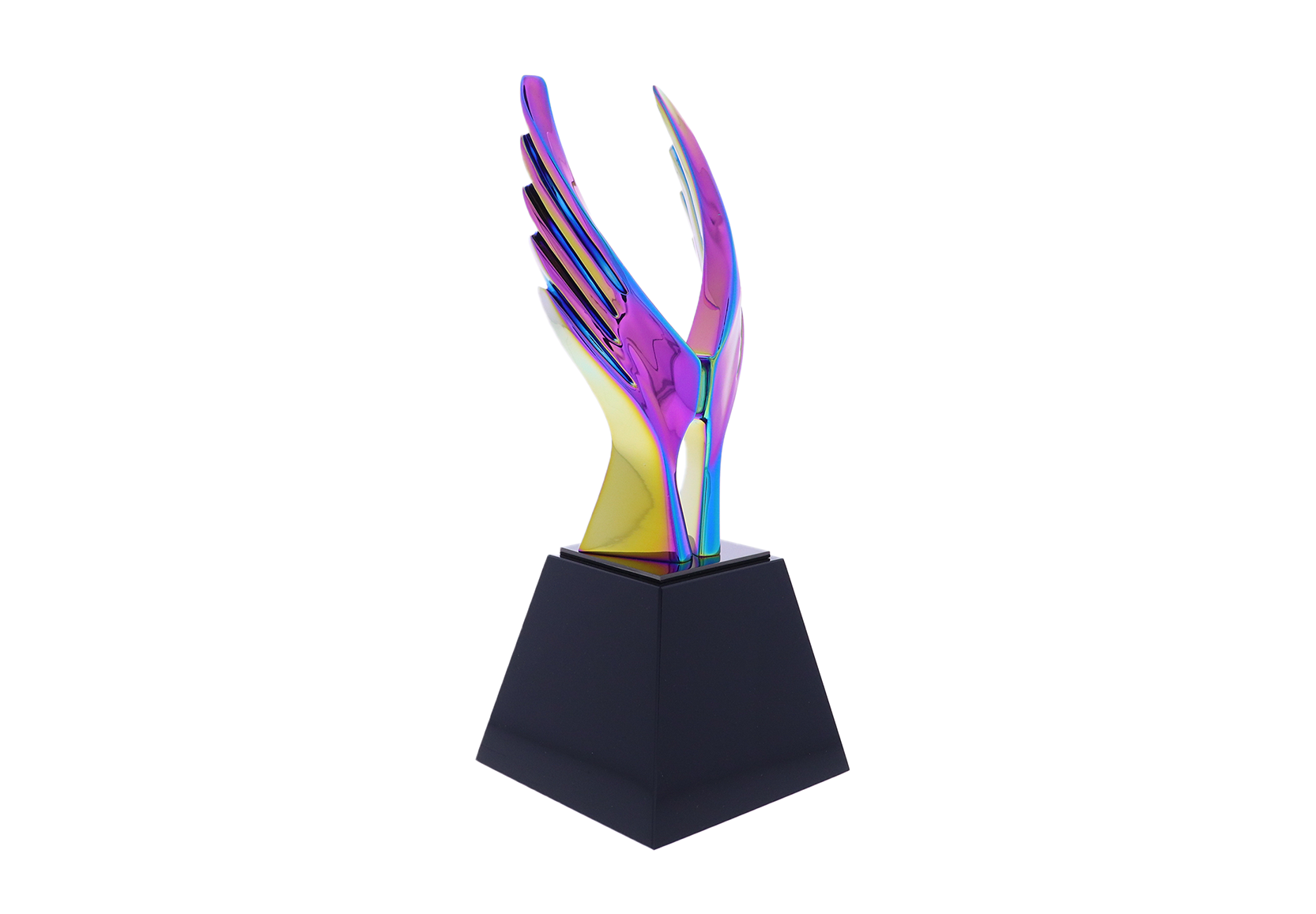 Stunning Chromatic IP wings atop a black base | Society Awards