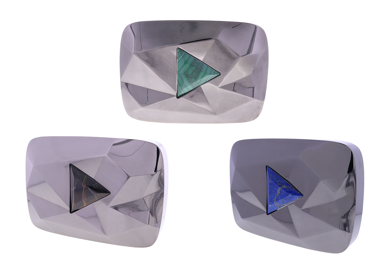 YouTube has introduced three new creator milestone awards. A play button with tigers eye for 200 million subscribers, malachite for 300 million subscribers, and lapis lazuli for 400 million subscribers.