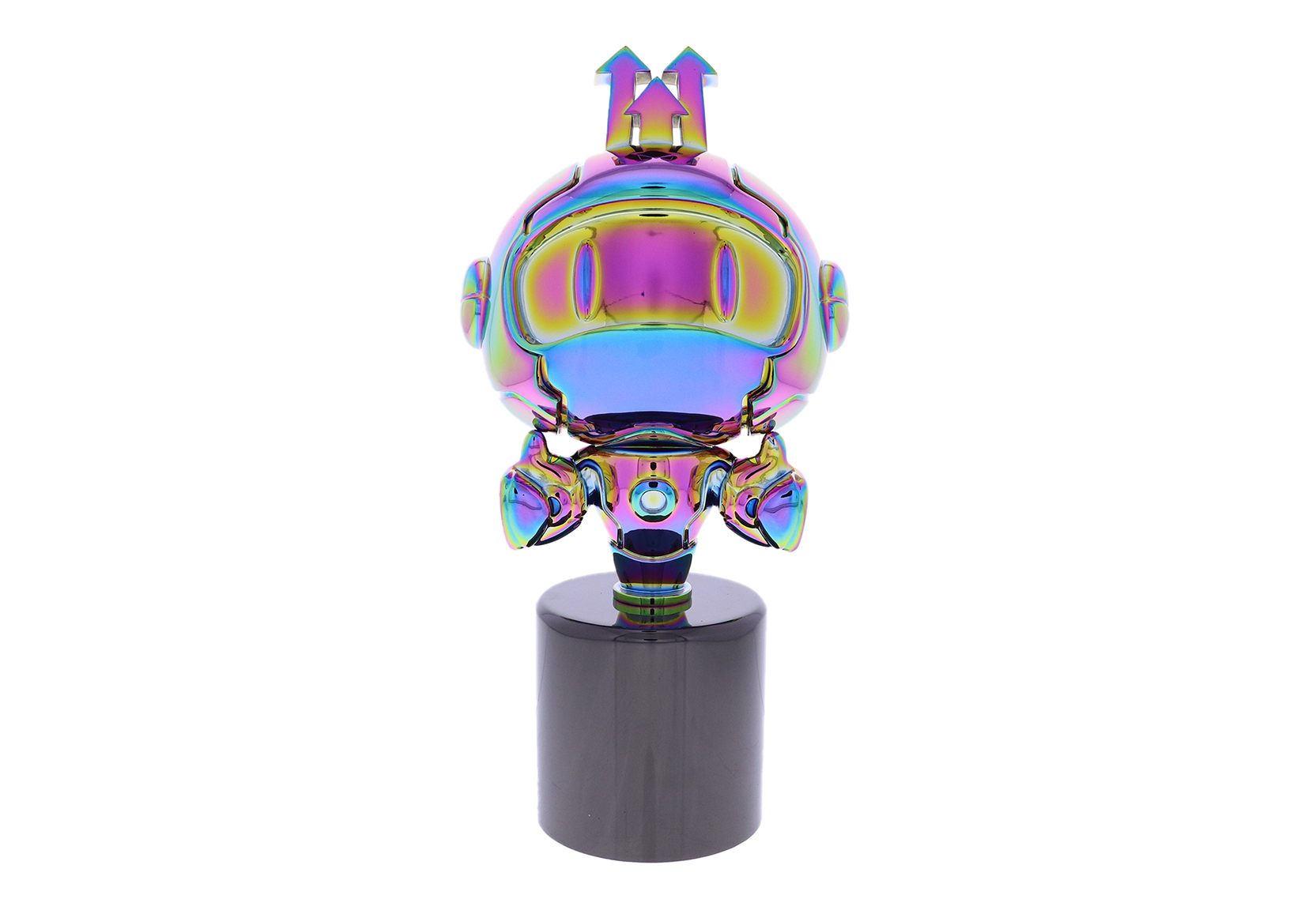 Custom chromatic spaceman atop a black base | Society Awards