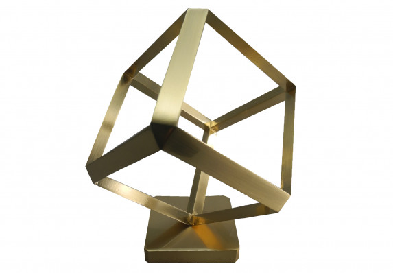 Cube outline award in aluminum.
