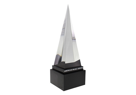 Prestigious Entertainment Trophy - the American Music Awards. The trophy is custom-crafted in premium Lucite acrylic by Society Awards