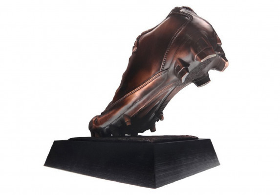 A realistic football cleat running shoe award crafted by Society Awards