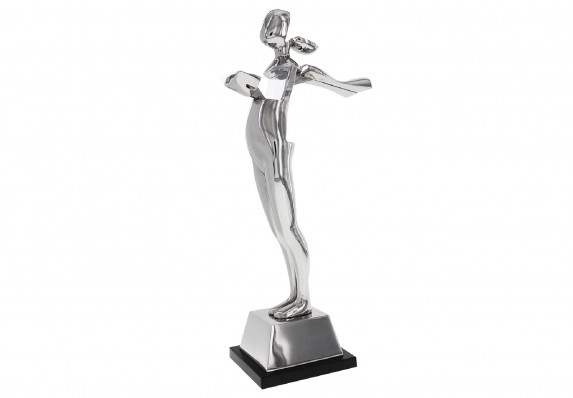 cast stainless steel abstract trophy design polished to a mirror finish for Council of Fashion Designers of America CFDA Fashion Awards custom manufactured by Society Awards