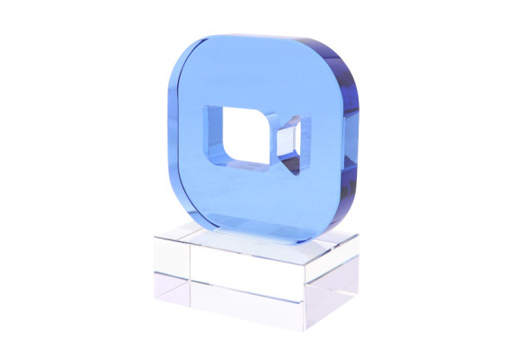Clear and Blue Crystal Corporate Award