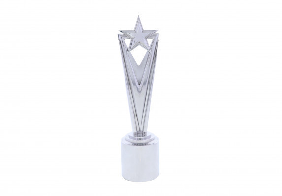 Metal trophy featuring the famed Dallas Star
