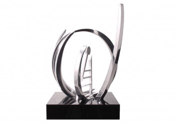 A semi-custom award created by combinining the Aria (a Society Awards Exclusives Collection design) with a piece of custom, machined aluminum