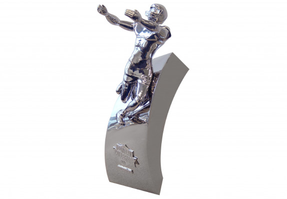 This luxury metal football trophy is precision cast to achieve its fine detailing and museum-quality finish.