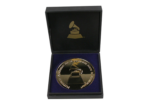 National Academy of Recording Arts and Sciences board medallion 24kt gold plated