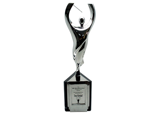 Custom metal cast composer trophy educational award