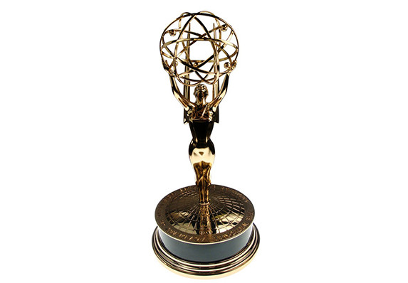 Front view of the world's most famous and prestigious award for television.