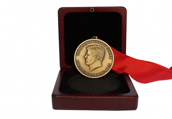 Custom Medal with Portrait Relief, presented in wood box; Recognizes exceptional talent and achievement in the arts