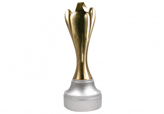 custom corporate award logo emblem icon turned into a statue trophy