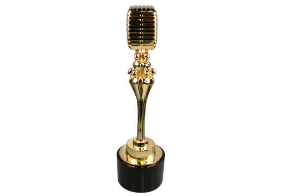 Custom award for television show The Sing Off microphone with people acapella