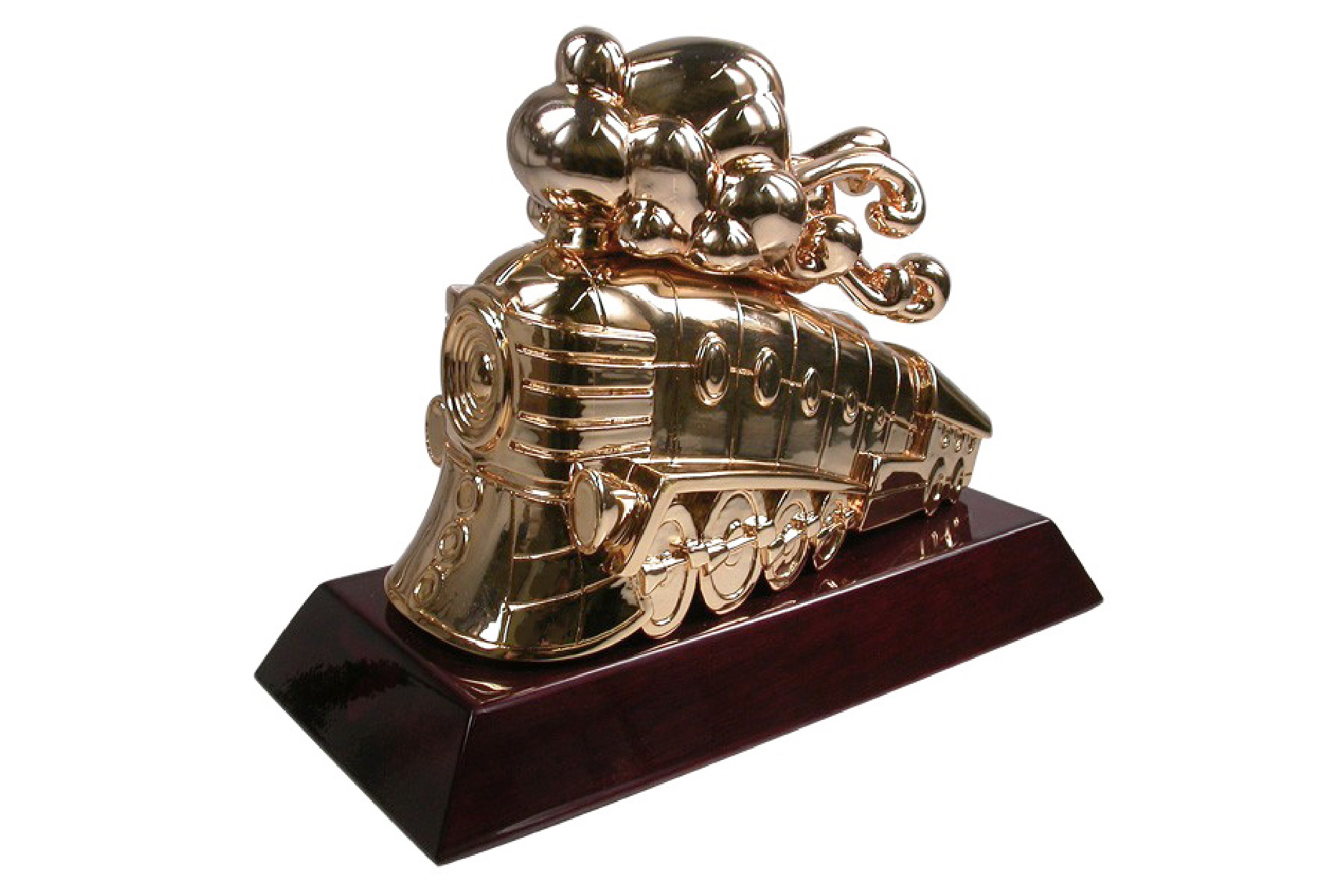 Custom train award designed by Tristan Easton