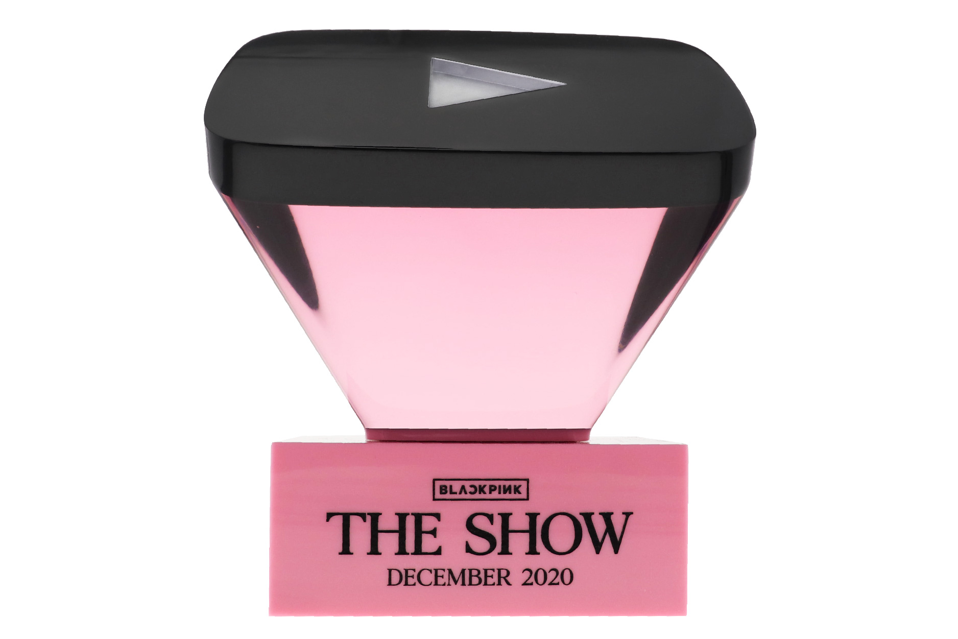 An expertly-crafted custom award to commemorate THE SHOW by BLACKPINK — the South Korean pop group and global sensation.