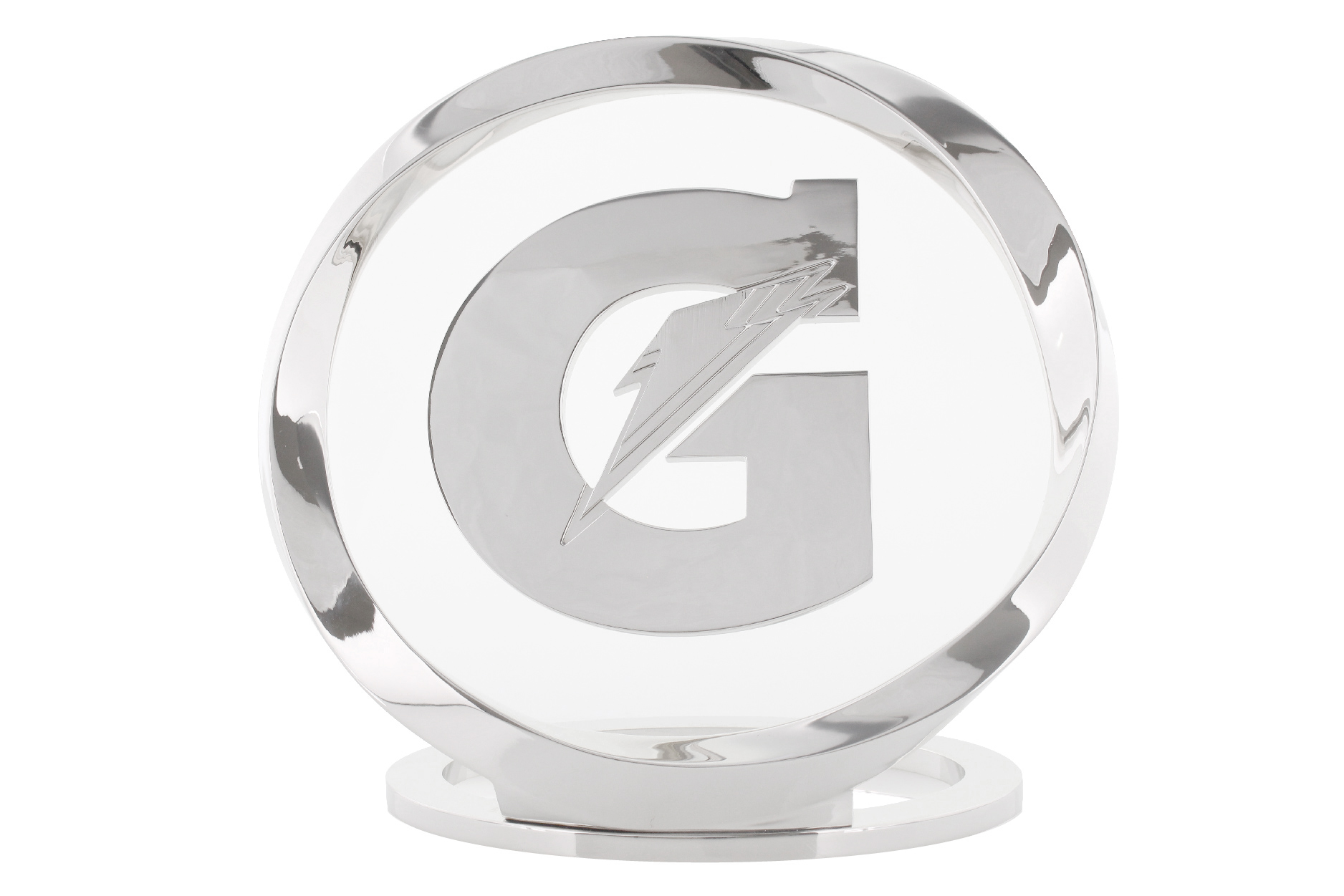 Silver Metal Logo Trophy