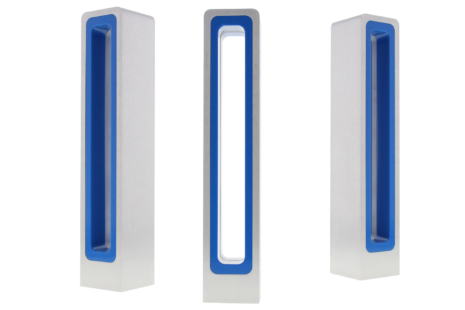 Metal and blue acrylic trophy