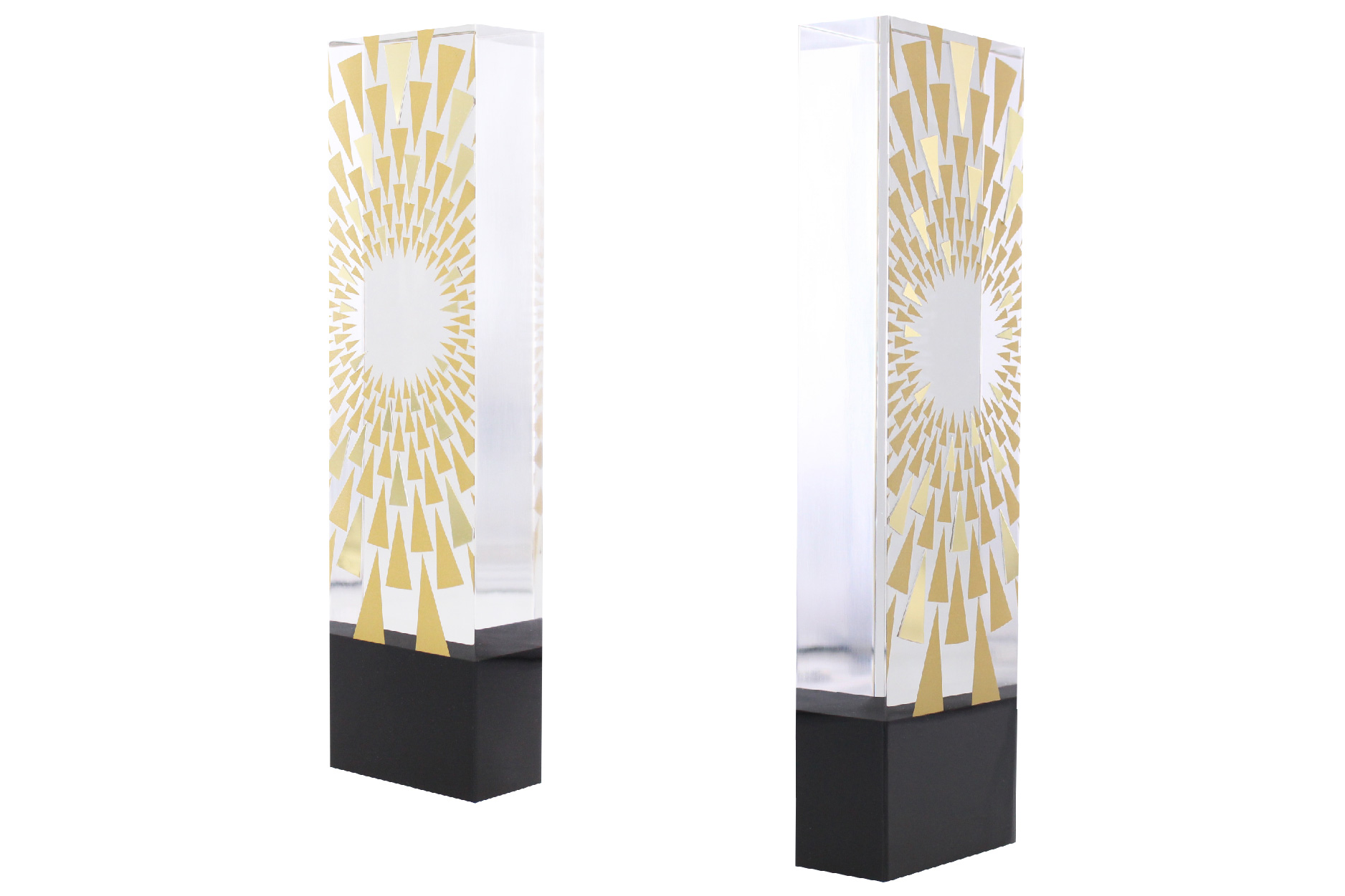 Lucite Trophy with Gold Details