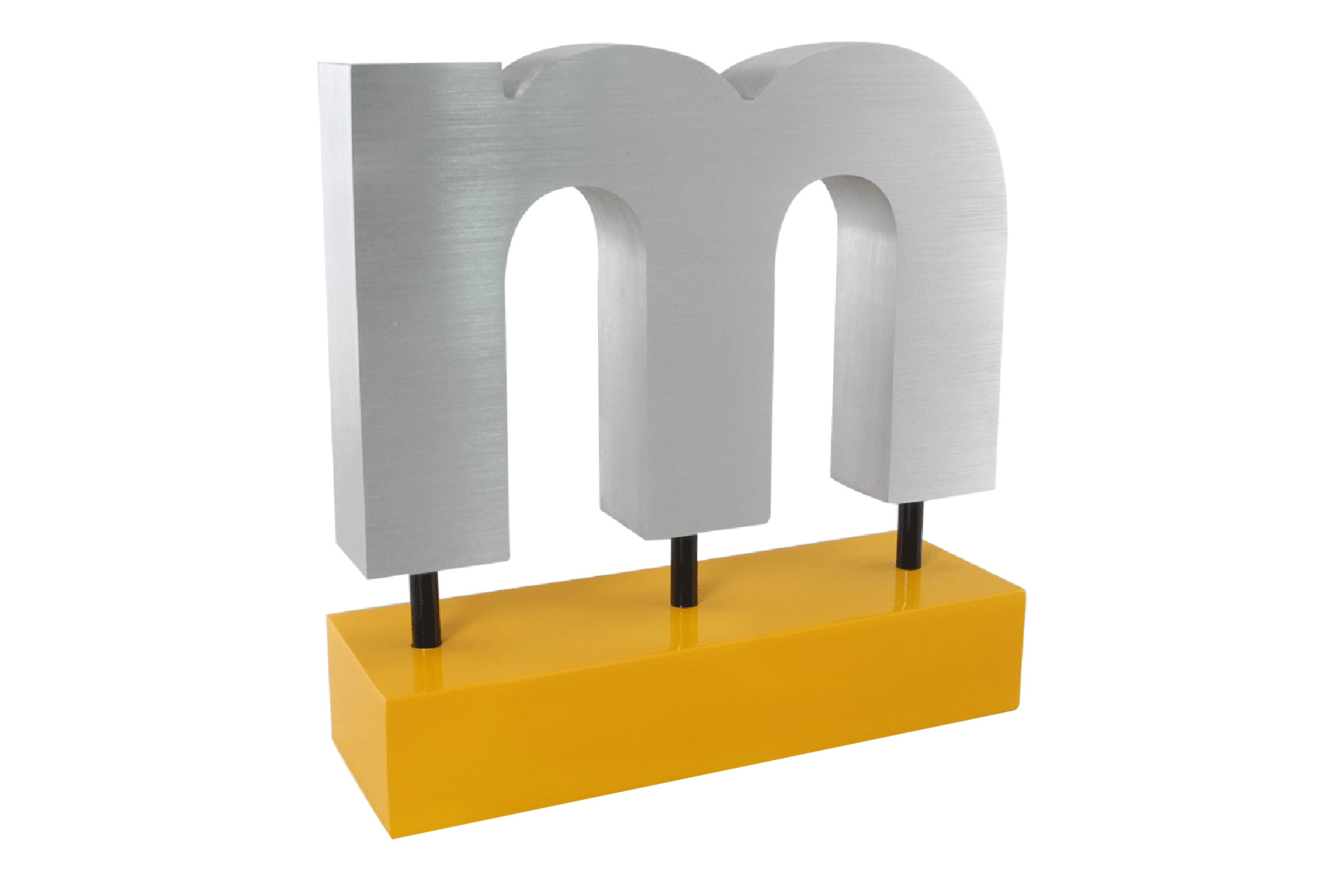 Custom metal logo trophy