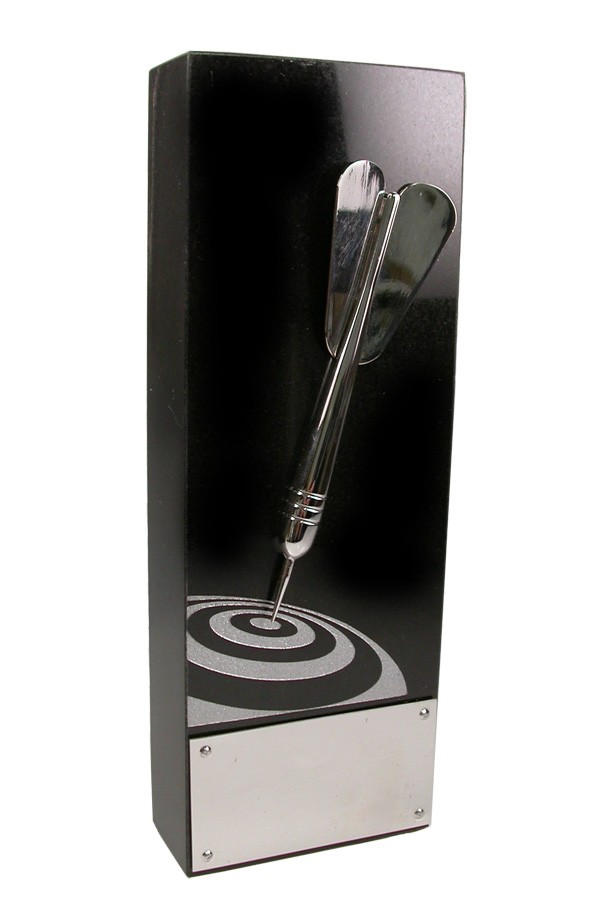 Bullseye cast metal dart trophy