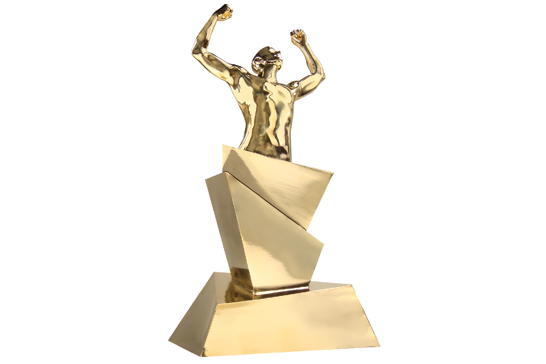 Golden sports award custom crafted by Society Awards