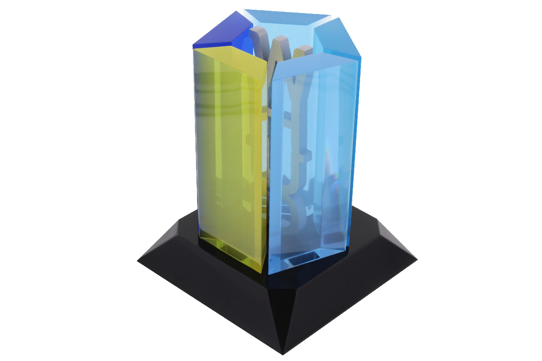 Custom color acrylic trophy