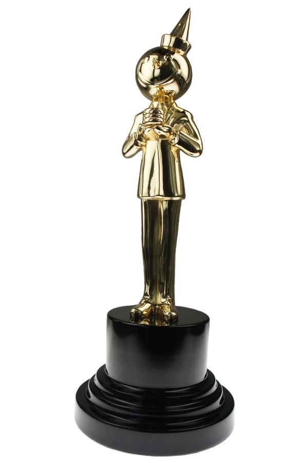 Custom corporate award of restaurant mascot