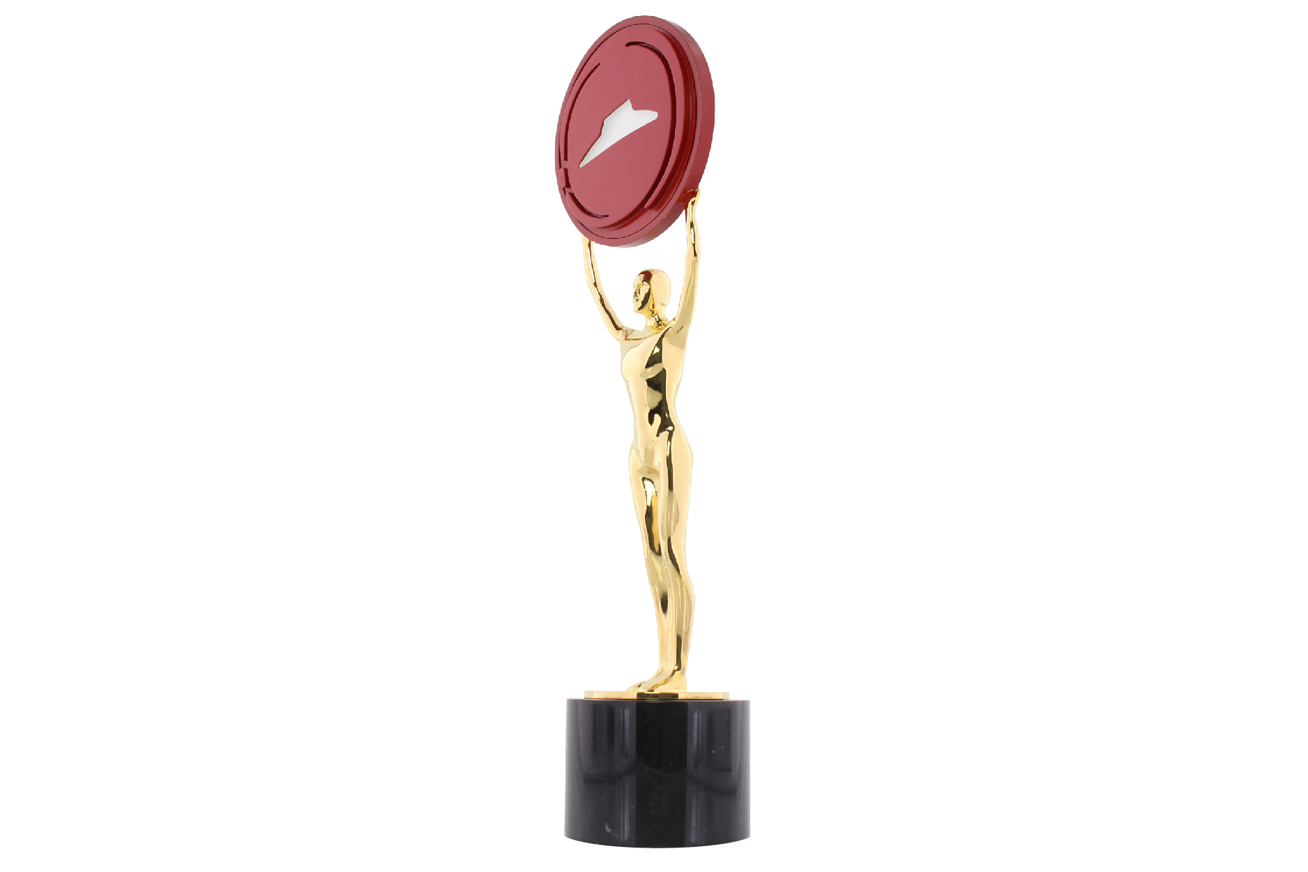 Golden Figure Trophy with Logo