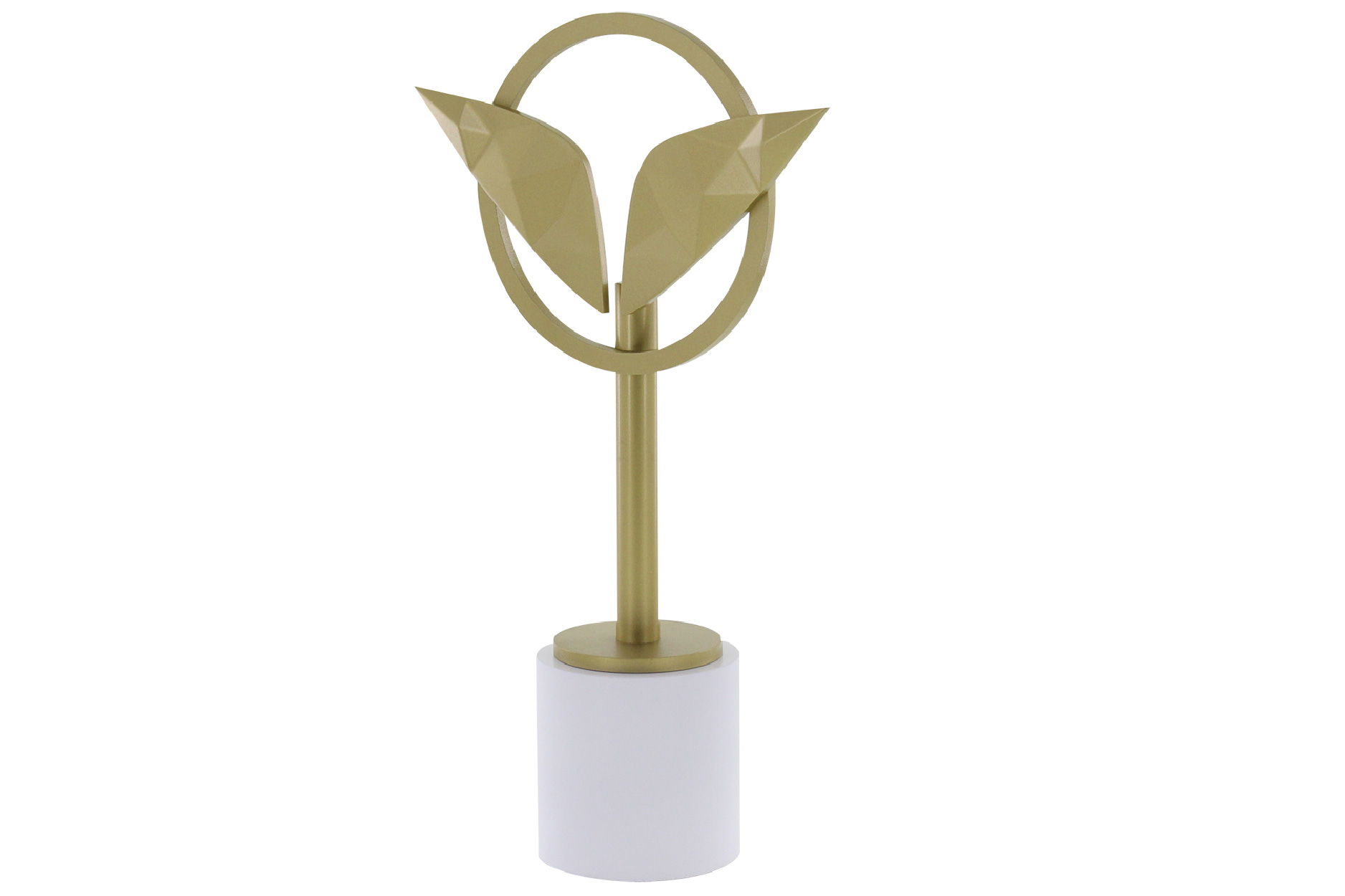Gold Leaves Trophy on Marble Base