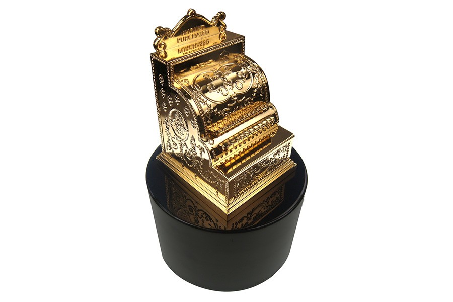 Vintage cash register trophy