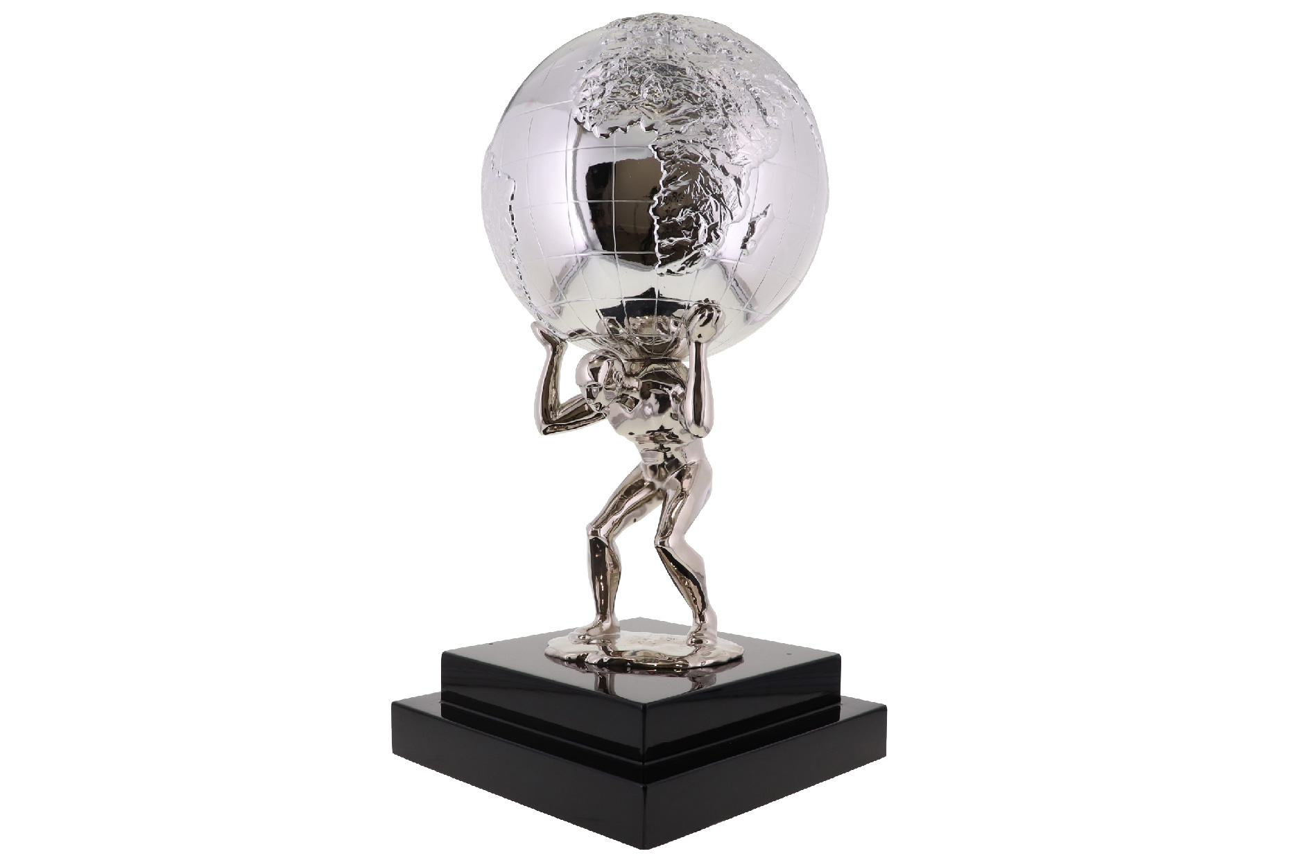 Man Holding Globe Trophy