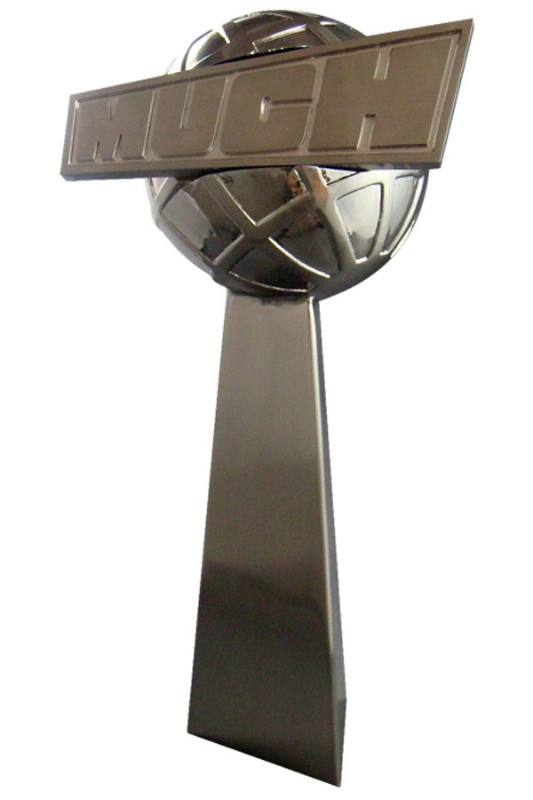 MuchMusic award crafted in zinc using our custom casting and plating methods