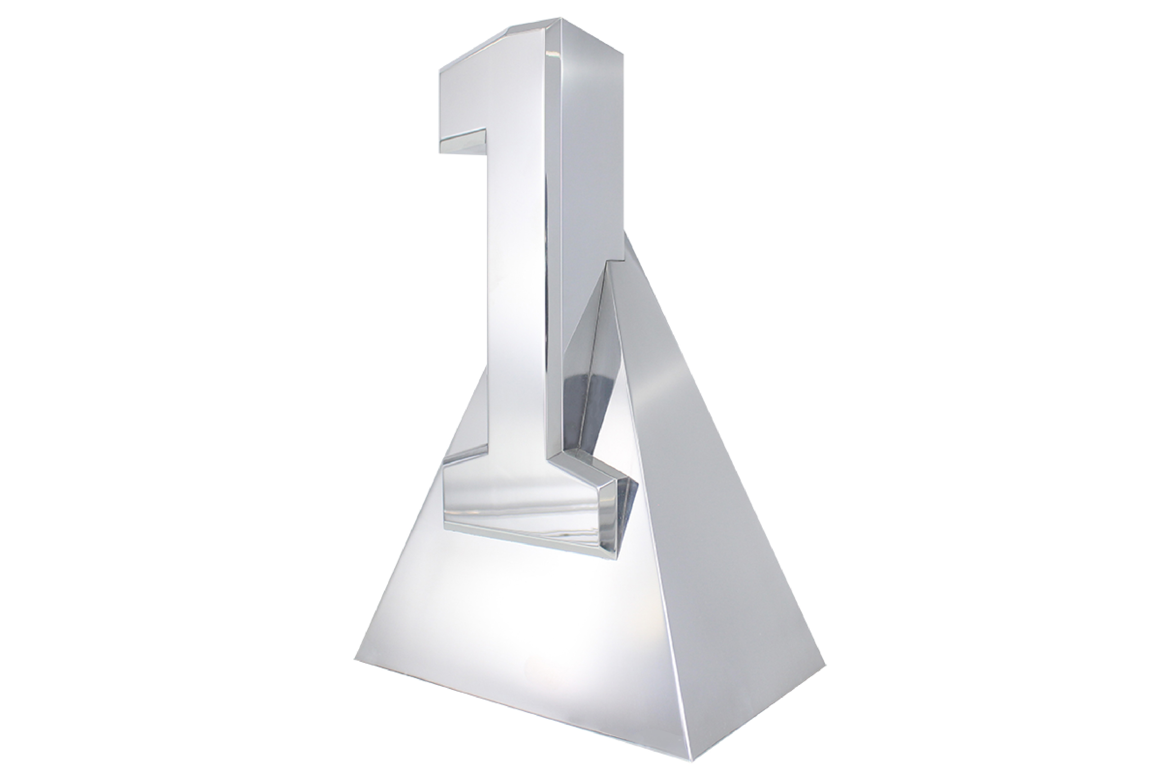 Aluminum Trophy with the Number 1