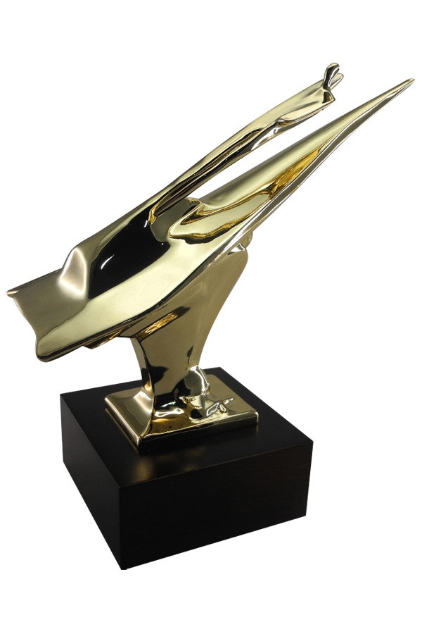 Abstract custom gold award