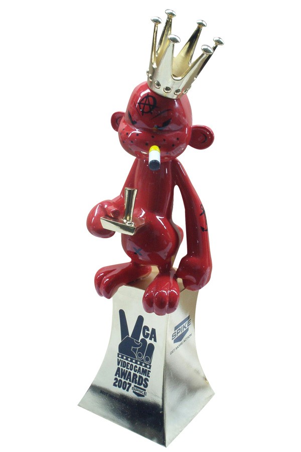 Video game monkey with Kozik graphics