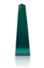 Modern Obelisk Emerald Lucite Award