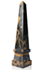 Stepped Obelisk Black & Gold Marble Award