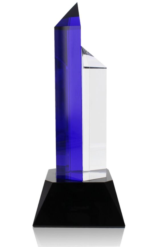 Hexagon Blue Clear Award